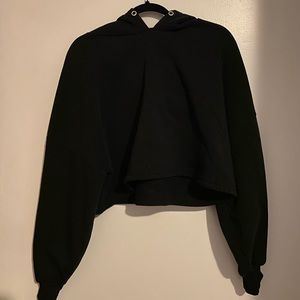 Black cropped Hoodie